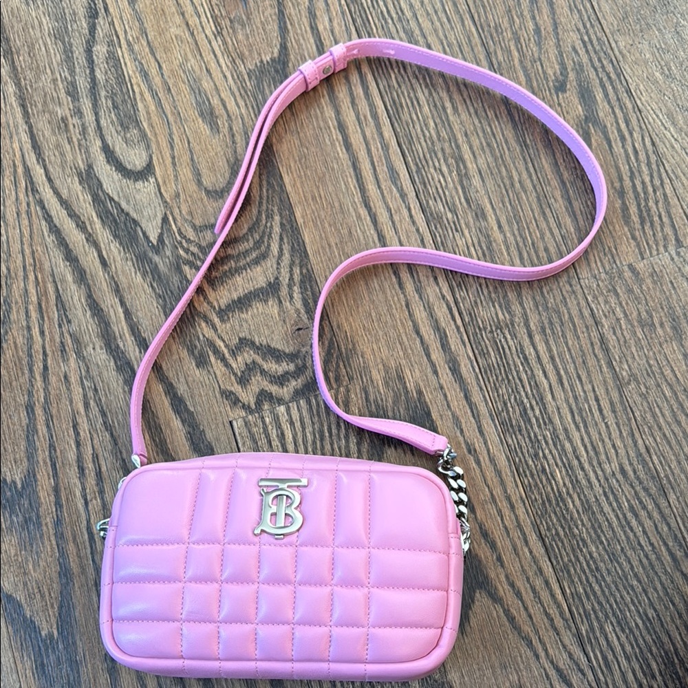 Burberry lambskin Quilted mini Lola camera Bag Primrose Pink